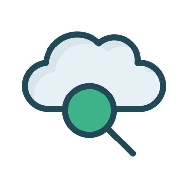 Arama Büyüteç bulut vektör çizim 