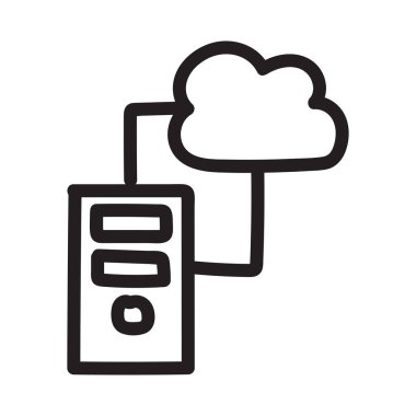 barındırma bulut depolama vektör çizim 