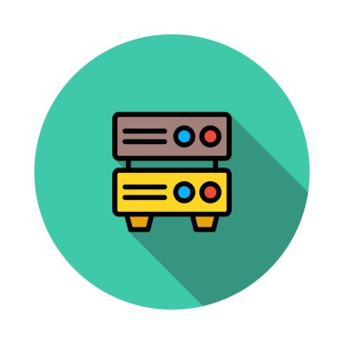 Sunucu veri merkezi veritabanı vektör çizim 