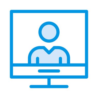 kullanıcı profili düz simgesi beyaz arka plan, vektör, illüstrasyon izole