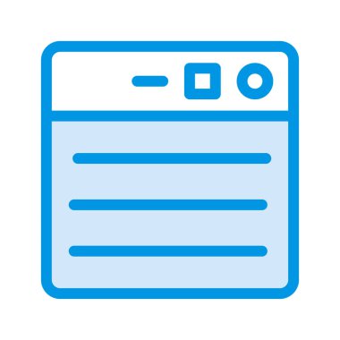 tarayıcı web sayfası düz simgesi beyaz arka plan, vektör, illüstrasyon izole