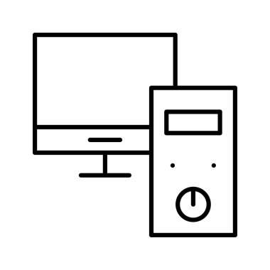 bilgisayar Pc monitör vektör çizim 