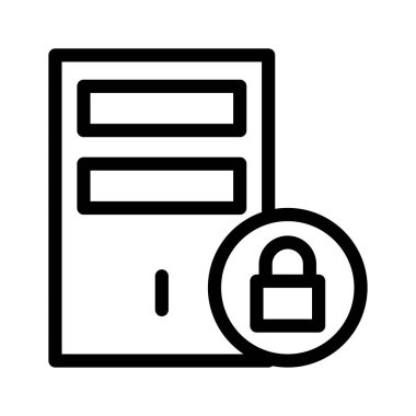 Özel kilit güvenli vektör çizim 