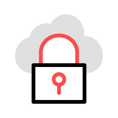 Özel kilit güvenli vektör çizim 