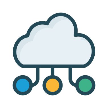 Ağ vektör çizim bulut 