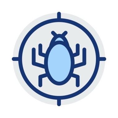 kötü amaçlı yazılım virüsü hedef vektör çizim 