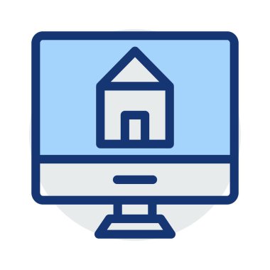 Ana ekran Lcd monitör vektör çizim 