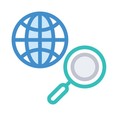 tarayıcı arama Büyüteç vektör çizim 