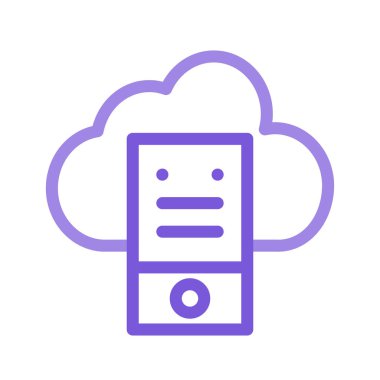 PC bilgisayar bulut vektör çizim 