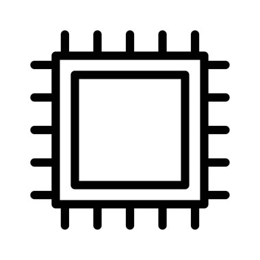 İşlemci Cpu vektör çizim chip 