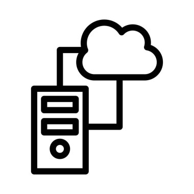 barındırma bulut depolama vektör çizim 