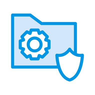 Beyaz arka plan, vektör, illüstrasyon izole kalkan düz simgesi ile güvenli klasör 