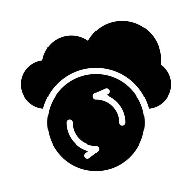 yedekleme geri yükleme bulut vektör çizim 