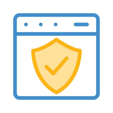 Beyaz arka plan, vektör, illüstrasyon izole güvenli kalkan düz simgesi