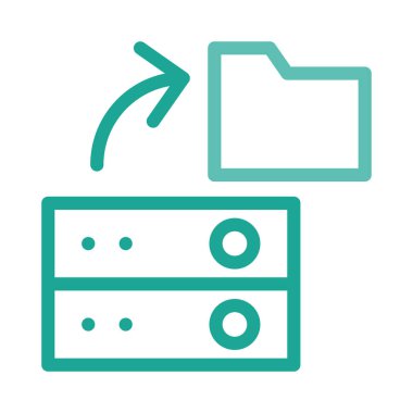 Depolama veritabanı sunucusu vektör çizim 