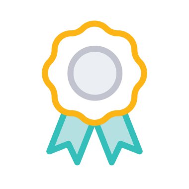 Beyaz arka plan, vektör, illüstrasyon izole Ödülü düz simgesi