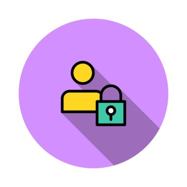 Özel kilit güvenli vektör çizim 