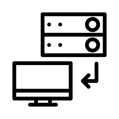 Sunucu Deposu Lcd vektör çizim 