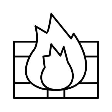 Güvenlik Duvarı koruma güvenli vektör çizim 