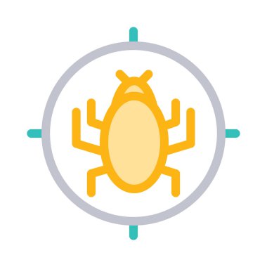 kötü amaçlı yazılım virüsü hedef vektör çizim 