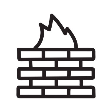 Güvenlik Duvarı güvenlik koruma vektör çizim 