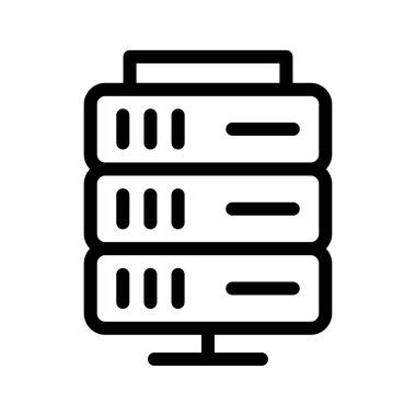 sunucu depolama veritabanı vektör çizim 