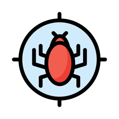 kötü amaçlı yazılım virüsü hedef vektör çizim 