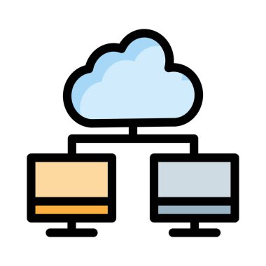 ağ depolama vektör çizim bulut 