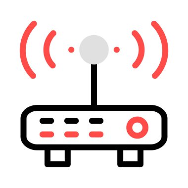 yönlendirici modem sinyali vektör çizim 