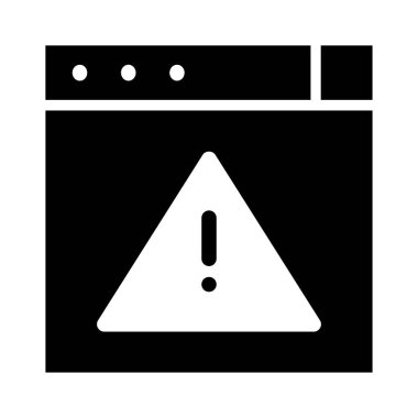 ünlem uyarı işareti düz simgesi beyaz arka plan, vektör, illüstrasyon izole