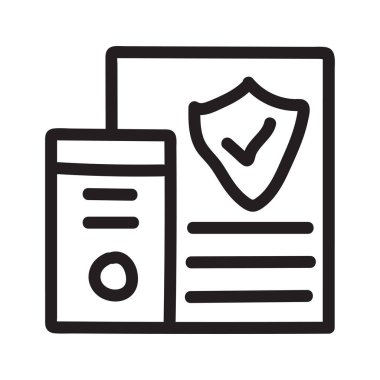 PC bilgisayar güvenli vektör çizim 