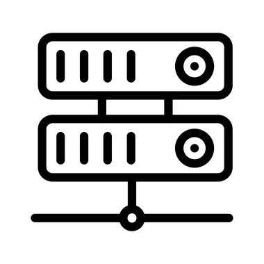 sunucu depolama veritabanı vektör çizim 