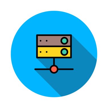 sunucu ağ veritabanı vektör çizim 