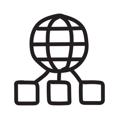 ağ bağlantısı tarayıcı vektör çizim 