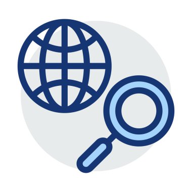 tarayıcı arama Büyüteç vektör çizim 