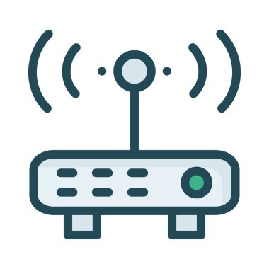 yönlendirici modem sinyali vektör çizim 