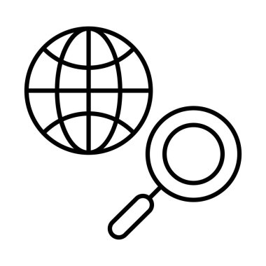 tarayıcı arama Büyüteç vektör çizim 