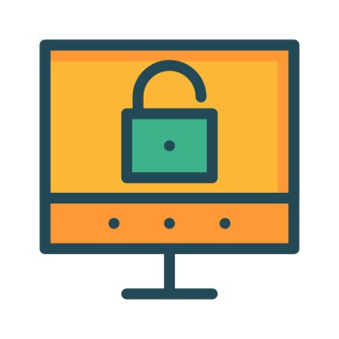 ekran monitör vektör çizim kilidini 