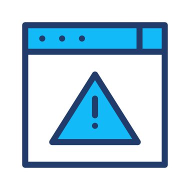 ünlem uyarı işareti düz simgesi beyaz arka plan, vektör, illüstrasyon izole