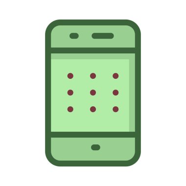 Güvenlik desen telefon kilit vektör çizim 