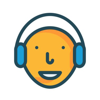 Destek Hizmetleri kulaklık vektör çizim 