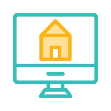 Ana ekran Lcd monitör vektör çizim 