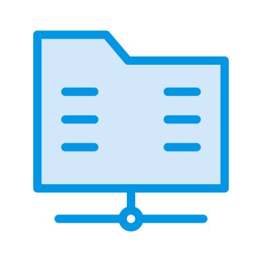 klasör düz simgesi beyaz arka plan, vektör, illüstrasyon izole paylaşımı