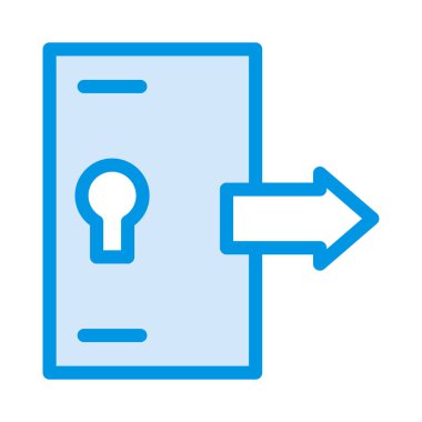 logout çıkış doğru vektör çizim 