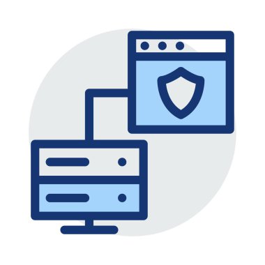 Depolama veritabanı sunucusu vektör çizim 