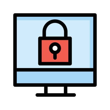 Özel kilit güvenli vektör çizim 