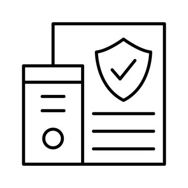 PC bilgisayar güvenli vektör çizim 