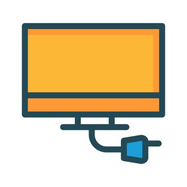 LCD ekran bağdaştırıcısı vektör çizim 