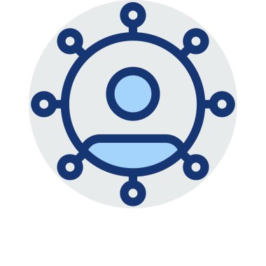 Kullanıcı bağlantı ağ vektör çizim 