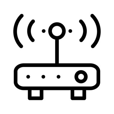 yönlendirici modem anten vektör çizim 